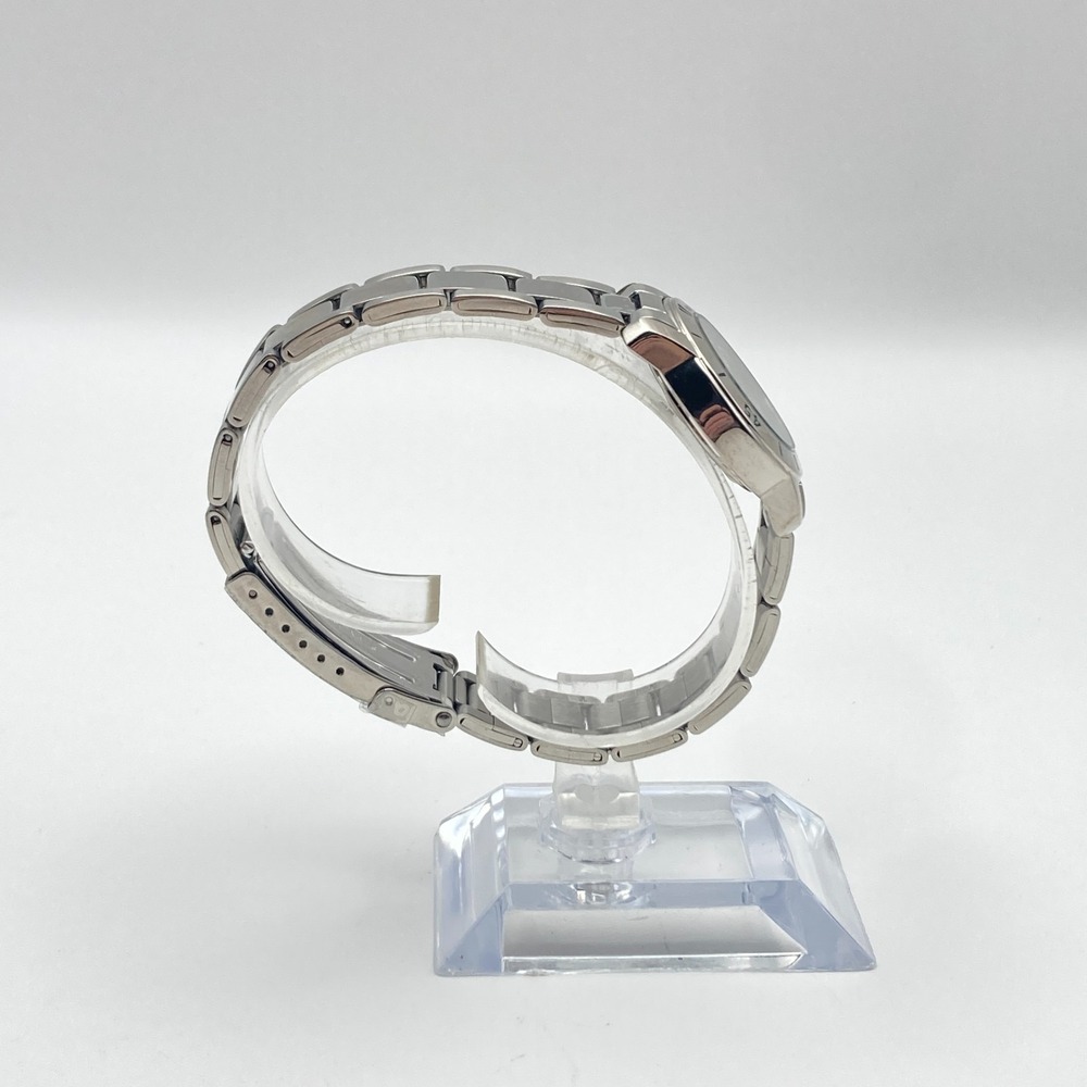 TFX Bulova Women's Watch 28mm Silver Tone Date WR Brushed New Battery 7.25" - Picture 7 of 15